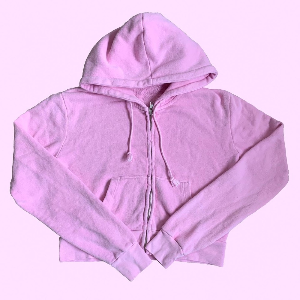 Brandy Melville Bubblegum Pink Crystal Hoodie